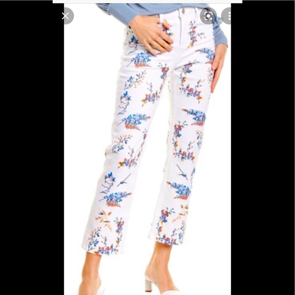 MAJE woman’s straight legs embroidered jeans NWT